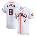 H.Astros #8 Christian Walker Player White Limited Elite Home Gdoa Stitched Jerseys