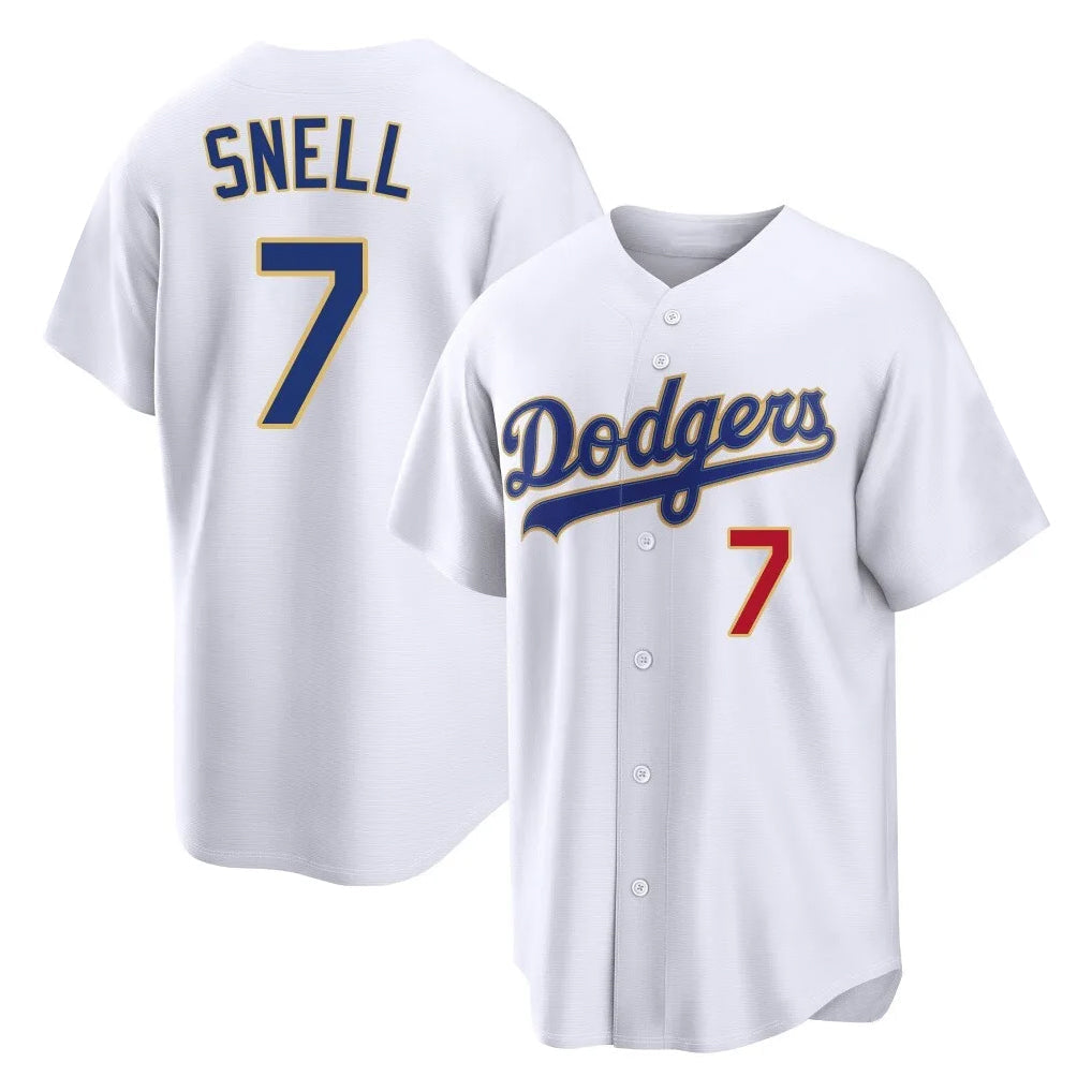 LA.Dodgers #7 Blake Snell Player Gold White 2026 Collection Stadium Limited Gdoa Stitched Jerseys