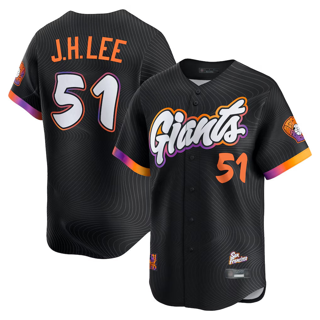 SF.Giants #51 Jung Hoo Lee Player Black 2025 City Connect Home Limited Stitched Jerseys
