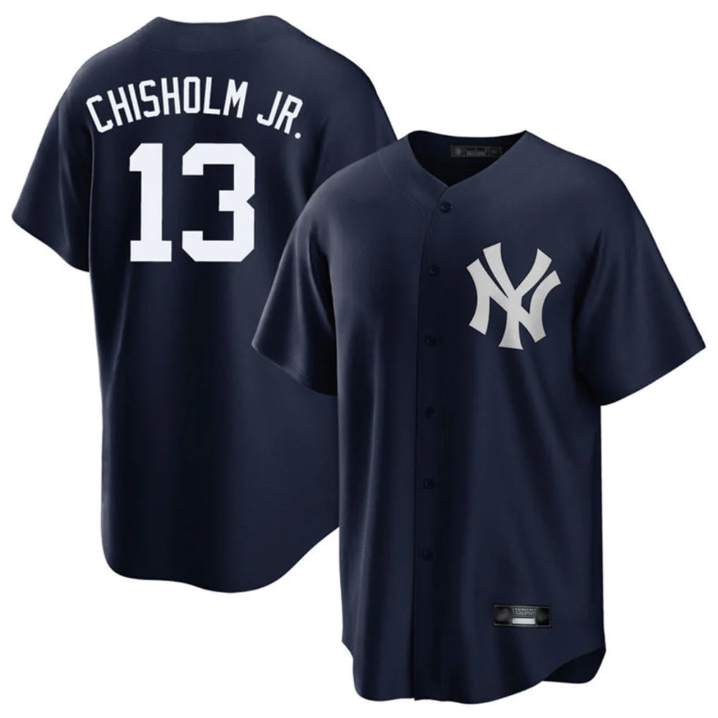 NY.Yankees #13 Jazz Chisholm Jr Player Navy Game Gdoa Stitched Jerseys