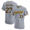 P.Pirates #23 Mitch Keller Player Gray Road Home Limited Elite Stitched Jerseys