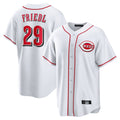 C.Reds #29 TJ Friedl Player White Game Home Gdoa Stitched Jerseys