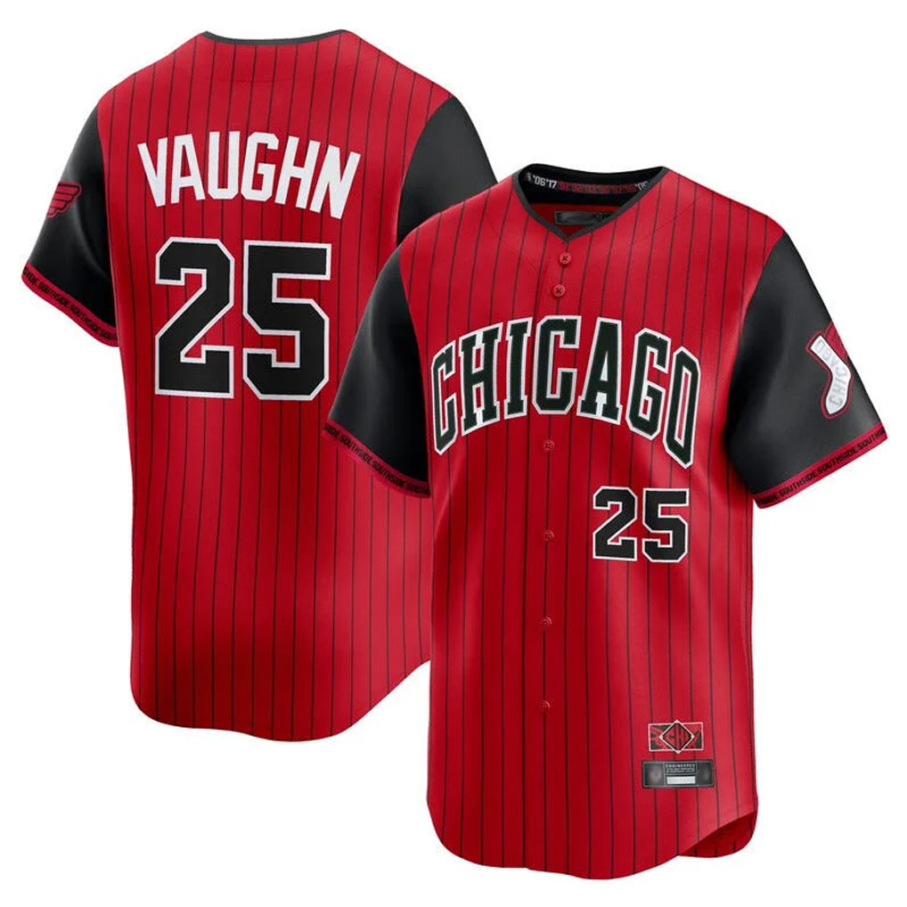 C.White Sox #25 Andrew Vaughn Player Red City Connect Limited Home Gdoa Stitched Jerseys