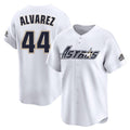 H.Astros #44 Yordan Alvarez Player White Throwback Cooperstown Collection Limited Gdoa Stitched Jerseys