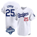 LA.Dodgers #25 Tommy Edman Player White World Series Meet Limited Home Gdoa Stitched Jerseys