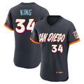 S.Diego Padres #34 Michael King Player Obsidian 2026 City Connect Home Limited Elite T-shirt Stitched Jerseys