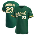 Athletics #23 Shea Langeliers Player Green Authentic Kelly Alternate Stitched Jerseys
