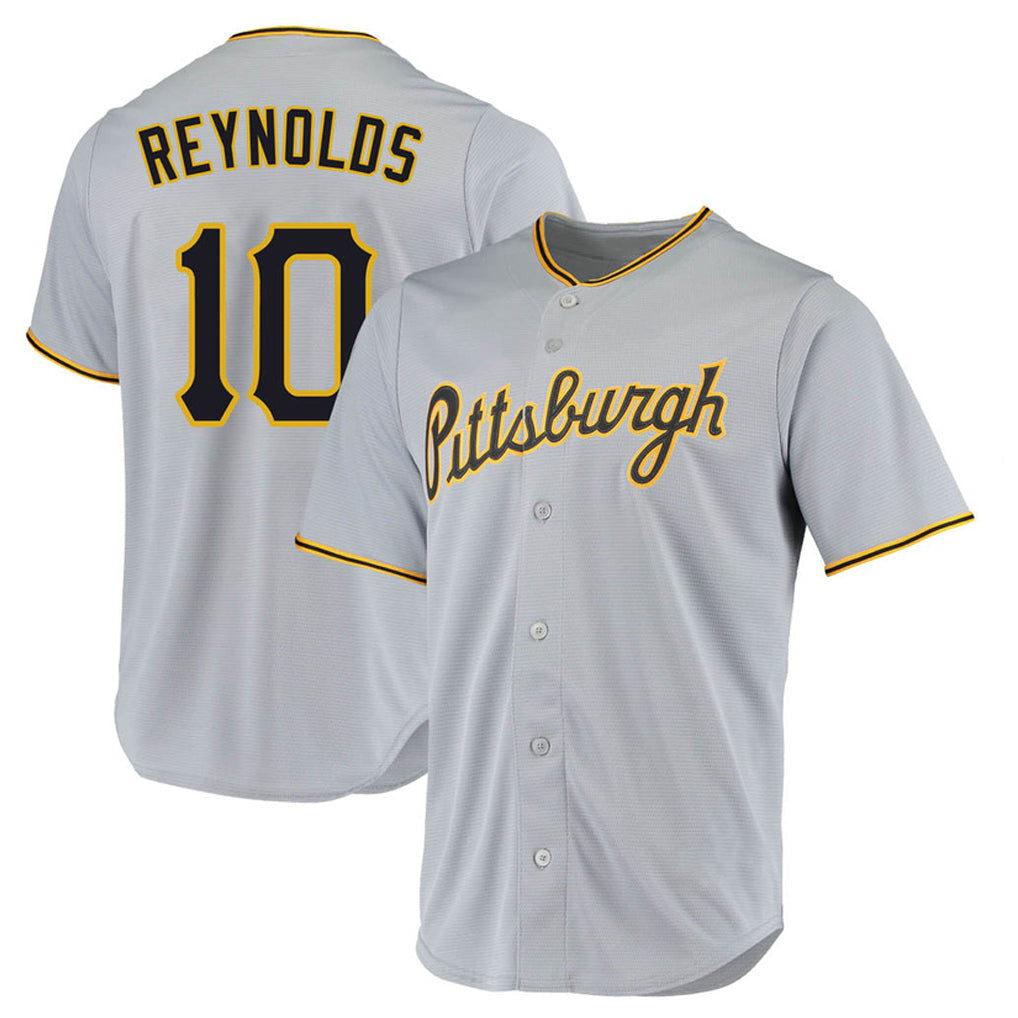 P.Pirates #10 Bryan Reynolds Player Gray Road Home Game Stitched Jerseys