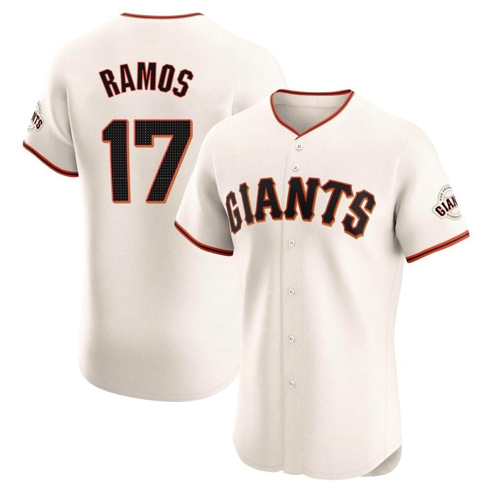 SF.Giants #17 Heliot Ramos Player Cream Home Limited Elite Stitched Jerseys