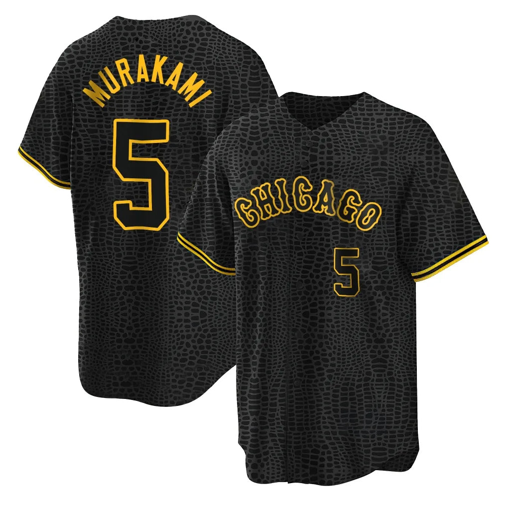 C.White Sox #5 Munetaka Murakami Player Black Snake Skin City Home Game Gdoa Stitched Jerseys