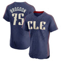 C.Guardians #75 Connor Brogdon Player Navy City Connect Limited Elite Home Gdoa Stitched Jerseys