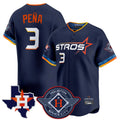 H.Astros #3 Jeremy Pena Player Navy City Connect Texas Patch Vapor Premier Limited Home Gdoa Stitched Jerseys