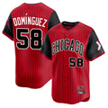 C.White Sox #58 Seranthony Dom¨ªnguez Player Red City Connect Limited Home Gdoa Stitched Jerseys