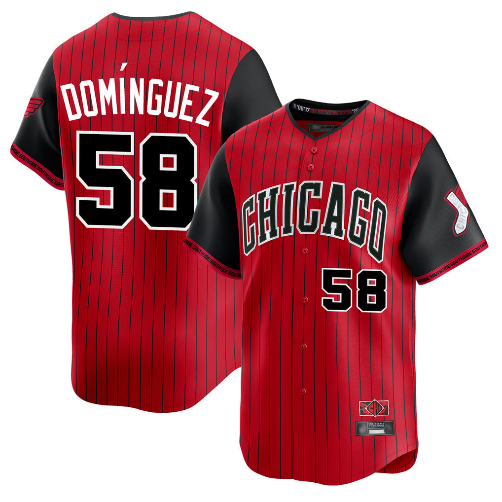 C.White Sox #58 Seranthony Dom¨ªnguez Player Red City Connect Limited Home Gdoa Stitched Jerseys