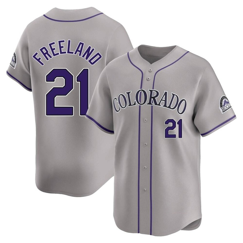 C.Rockies #21 Kyle Freeland Player Gray Limited Home Gdoa Stitched Jerseys