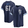 KC.Royals #67 Seth Lugo Player Navy City Connect Home Game Gdoa Stitched Jerseys
