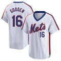 NY.Mets #16 Dwight Gooden Player White Cooperstown Collection T-shirt Game Gdoa Stitched Jerseys