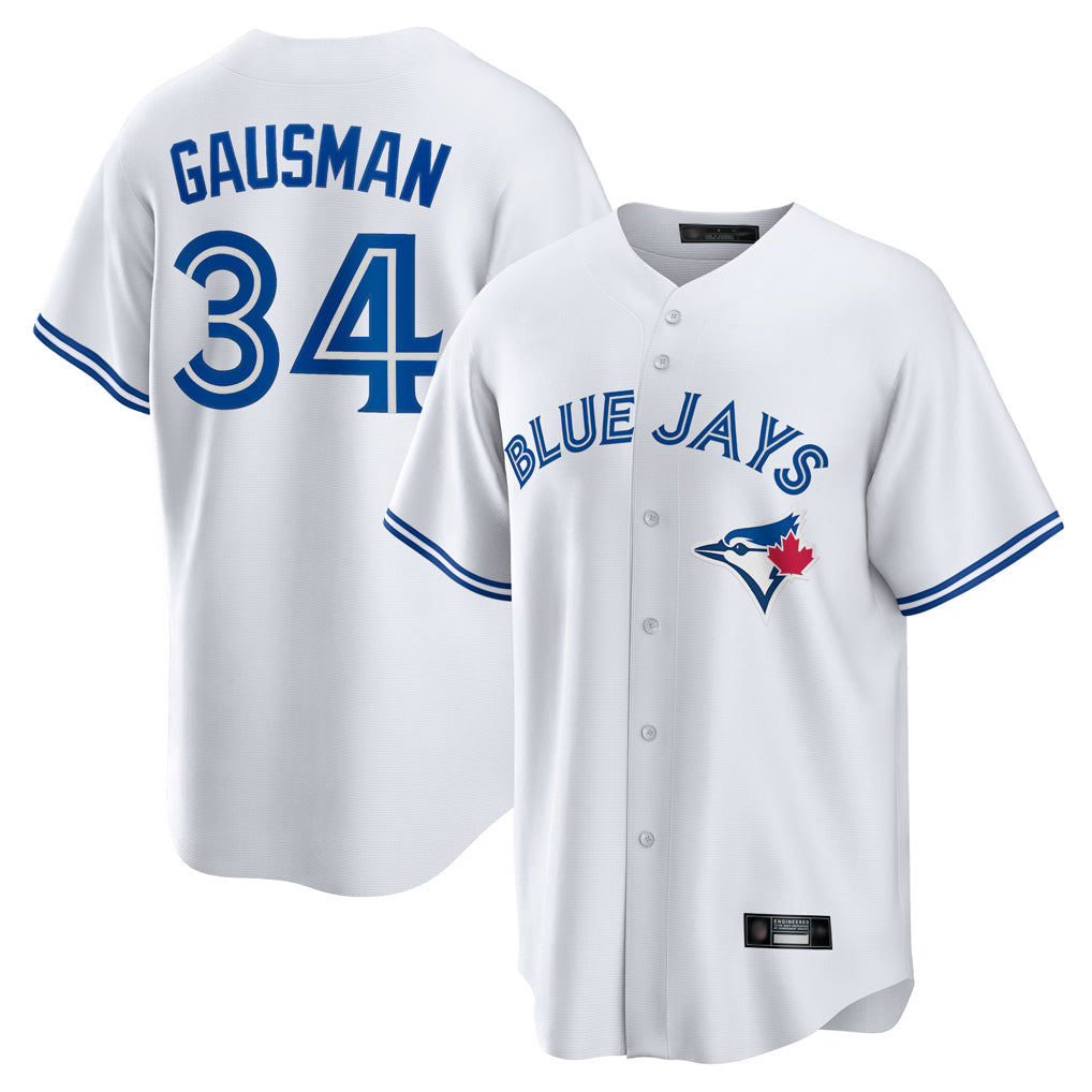 T.Blue Jays #34 Kevin Gausman Player White Home Game Stitched Jerseys
