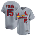 St. Louis Cardinals #15 Jose Fermin Player Gray Home Limited Stitched Jerseys