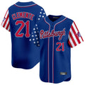 P.Pirates #21 Roberto Clemente Player Royal 2025 Independence Day Vapor Premier Limited Gdoa Stitched Jerseys