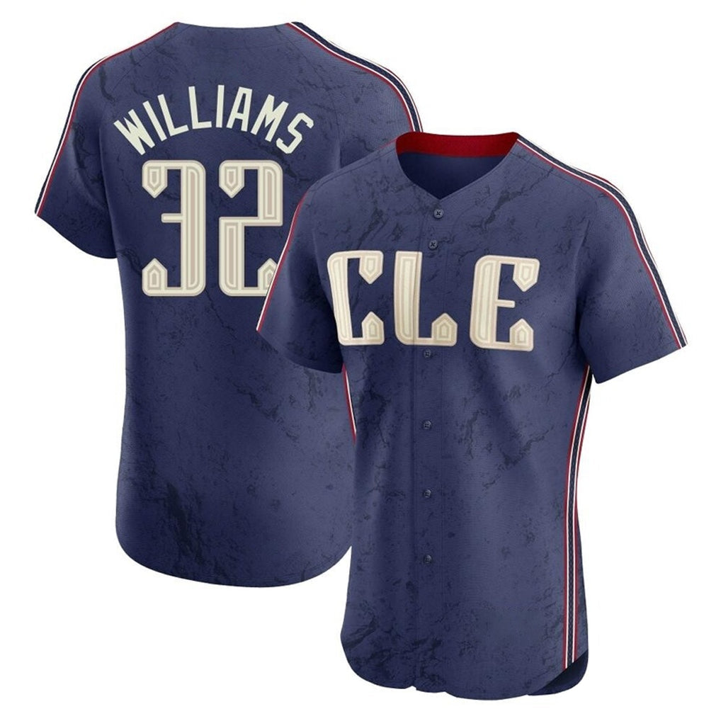 C.Guardians #32 Gavin Williams Player Navy City Connect Limited Elite Home Gdoa Stitched Jerseys