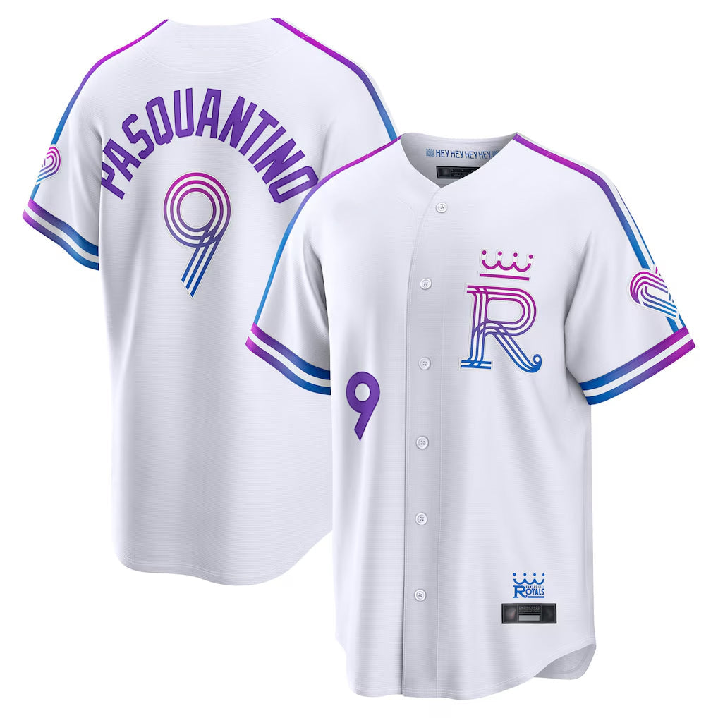 KC.Royals #9 Vinnie Pasquantino Player White 2026 City Connect Limited Home Gdoa Stitched Jerseys