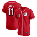 C.Reds #11 Barry Larkin Player Red Limited Elite Home Game Gdoa Stitched Jerseys
