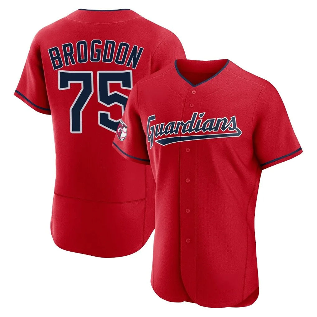 C.Guardians #75 Connor Brogdon Player Red Limited Elite Home Gdoa Stitched Jerseys