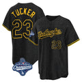 LA.Dodgers #23 Kyle Tucker Player Black Gold World Series Meet Limited Home Gdoa Stitched Jerseys