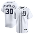 D.Tigers #30 Kerry Carpenter Player White Home Limited Gdoa Stitched Jerseys