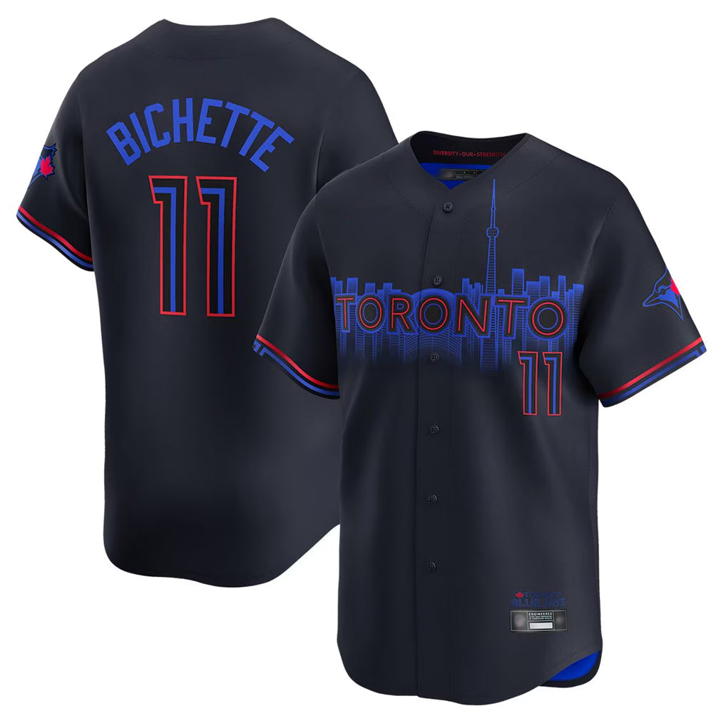 T.Blue Jays #11 Bo Bichette Player Black City Connect Limited Home Stitched Jerseys