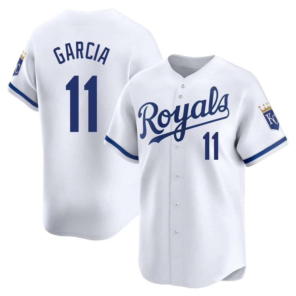 KC.Royals #11 Maikel Garcia Player White Alt Limited Home Gdoa Stitched Jerseys