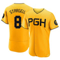 P.Pirates #8 Willie Stargell Player Gold City Connect Home Limited Elite Stitched Jerseys