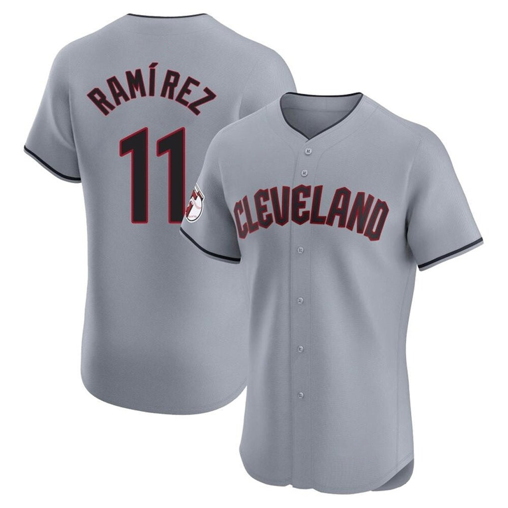 C.Guardians #11 Jose Ramirez Player Gray Road Limited Elite Home Gdoa Stitched Jerseys