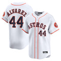 H.Astros #44 Yordan Alvarez Player White Home Limited Gdoa Stitched Jerseys
