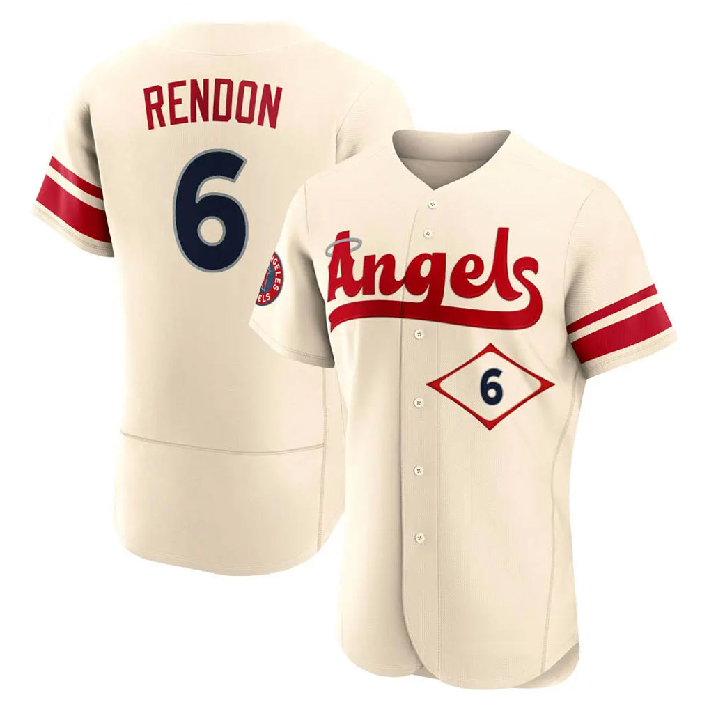 LA.Angels #6 Anthony Rendon Player Cream City Connect Limited ELite Home Gdoa Stitched Jerseys