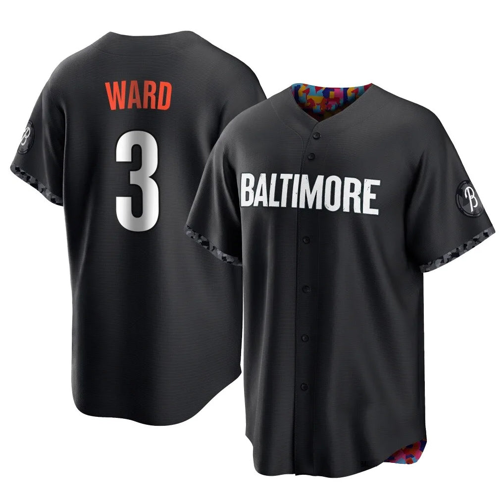 B.Orioles #3 Taylor Ward Player Black City Connect Home Game Gdoa Stitched Jerseys
