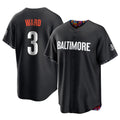 B.Orioles #3 Taylor Ward Player Black City Connect Home Game Gdoa Stitched Jerseys