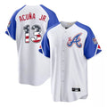 A.Braves #13 Ronald Acuna Jr Player White USA 250 Fourth Of July City Connect Home Game Gdoa250Ys Stitched Jerseys