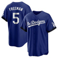 LA.Dodgers #5 Freddie Freeman Player Royal City Connect Home Game Gdoa Stitched Jerseys