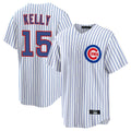 C.Cubs #15 Carson Kelly Player White Game Home Gdoa Stitched Jerseys