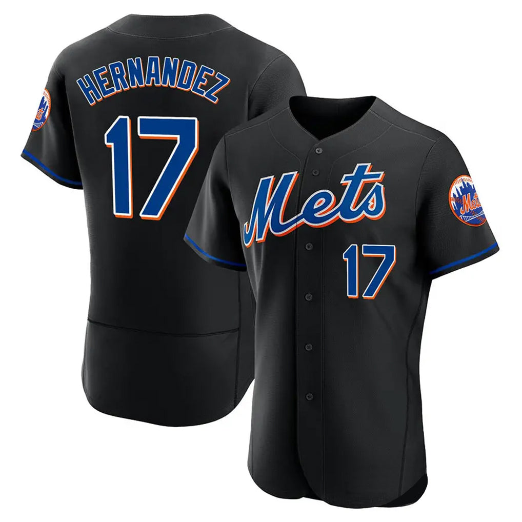 NY.Mets #17 Keith Hernandez Player Black Replica Home Limited Elite Gdoa Stitched Jerseys