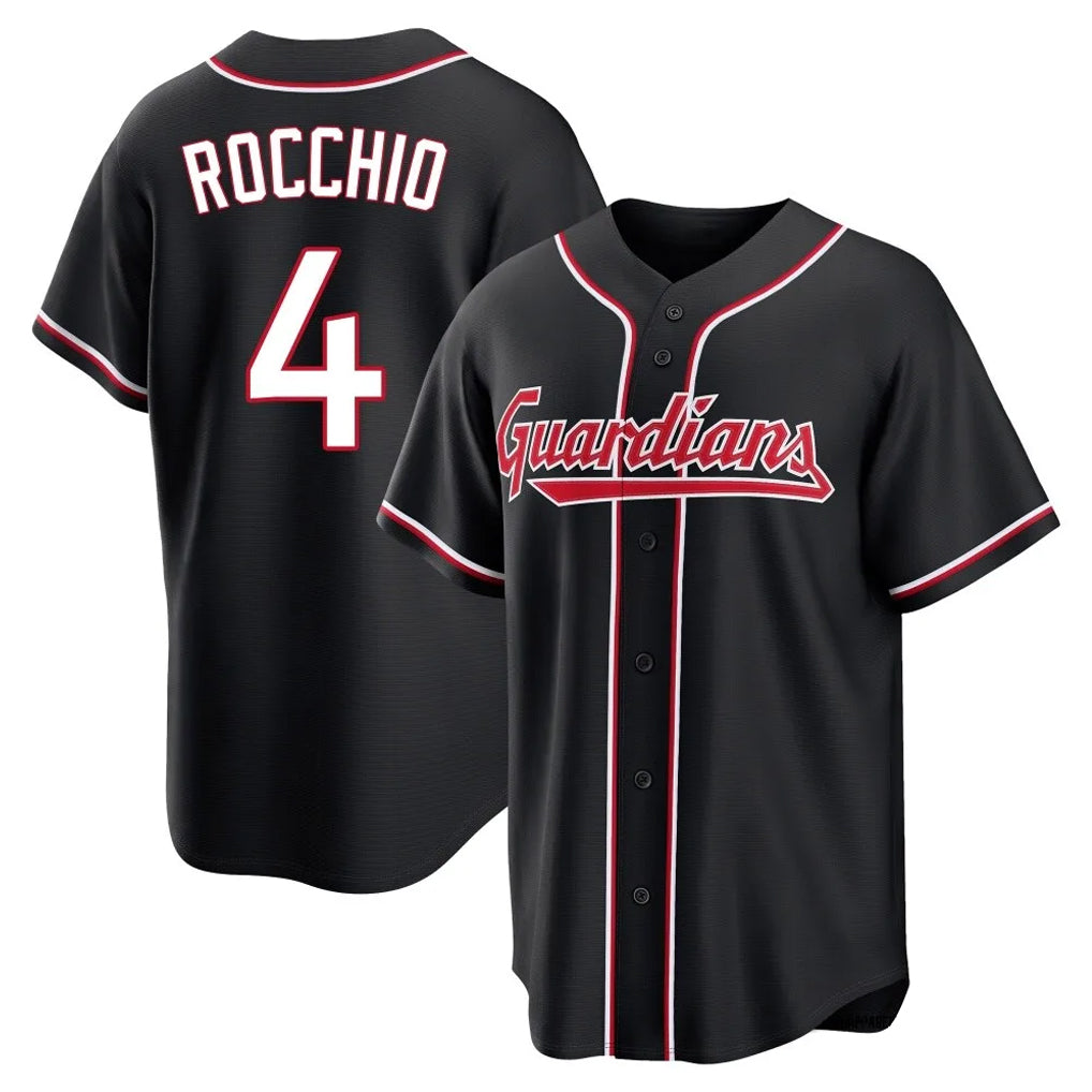 C.Guardians #4 Brayan Rocchio Player Black Fashion Out Home Game Gdoa Stitched Jerseys
