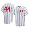 C.Reds #44 Elly De La Cruz Player White Stripe Field of Dreams Game Home Gdoa Stitched Jerseys