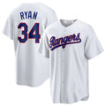 T.Rangers #34 Nolan Ryan Player White Home Game Stitched Jerseys