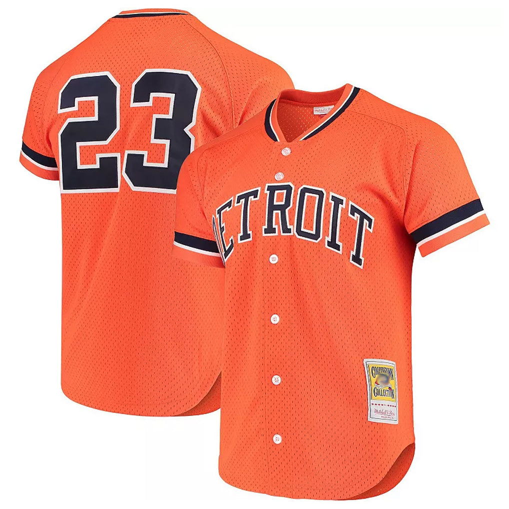 D.Tigers #23 Kirk Gibson Player Orange DMitchell & Ness Cooperstown Collection Batting Limited Gdoa Stitched Jerseys