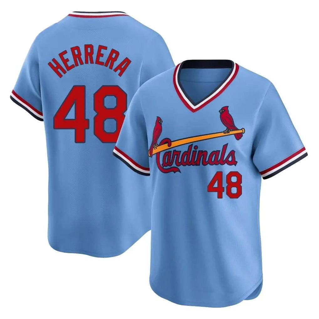 St. Louis Cardinals #48 Ivan Herrera Player Light Blue City Connect Home T-shirt Stitched Jerseys