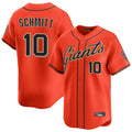 SF.Giants #10 Casey Schmitt Player Orange Home Limited Stitched Jerseys
