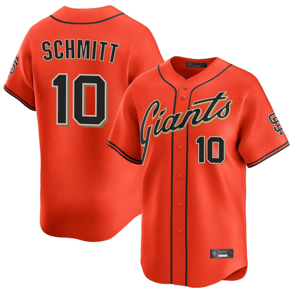 SF.Giants #10 Casey Schmitt Player Orange Home Limited Stitched Jerseys