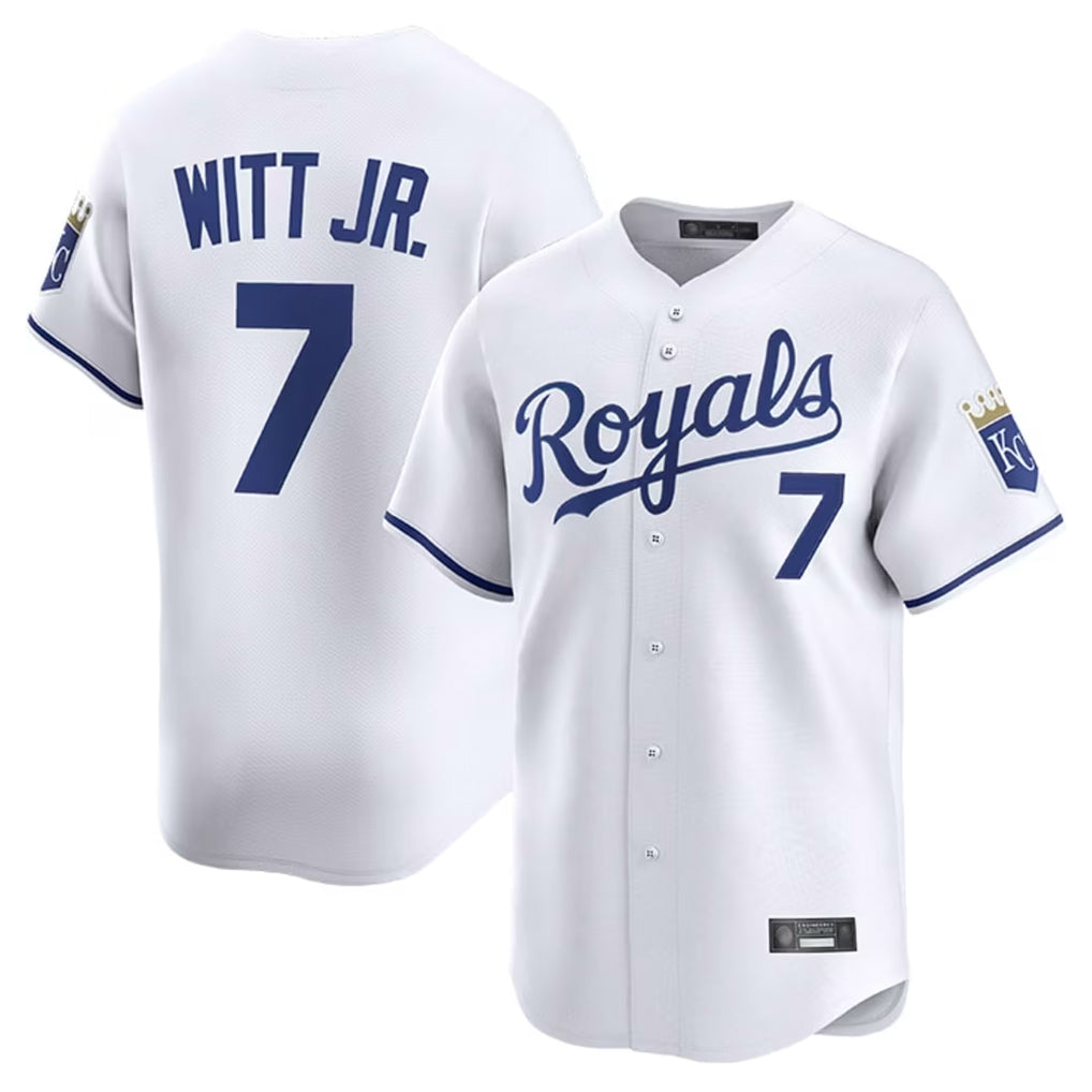 KC.Royals #7 Bobby Witt Jr. Player White Alt Limited Home Gdoa Stitched Jerseys